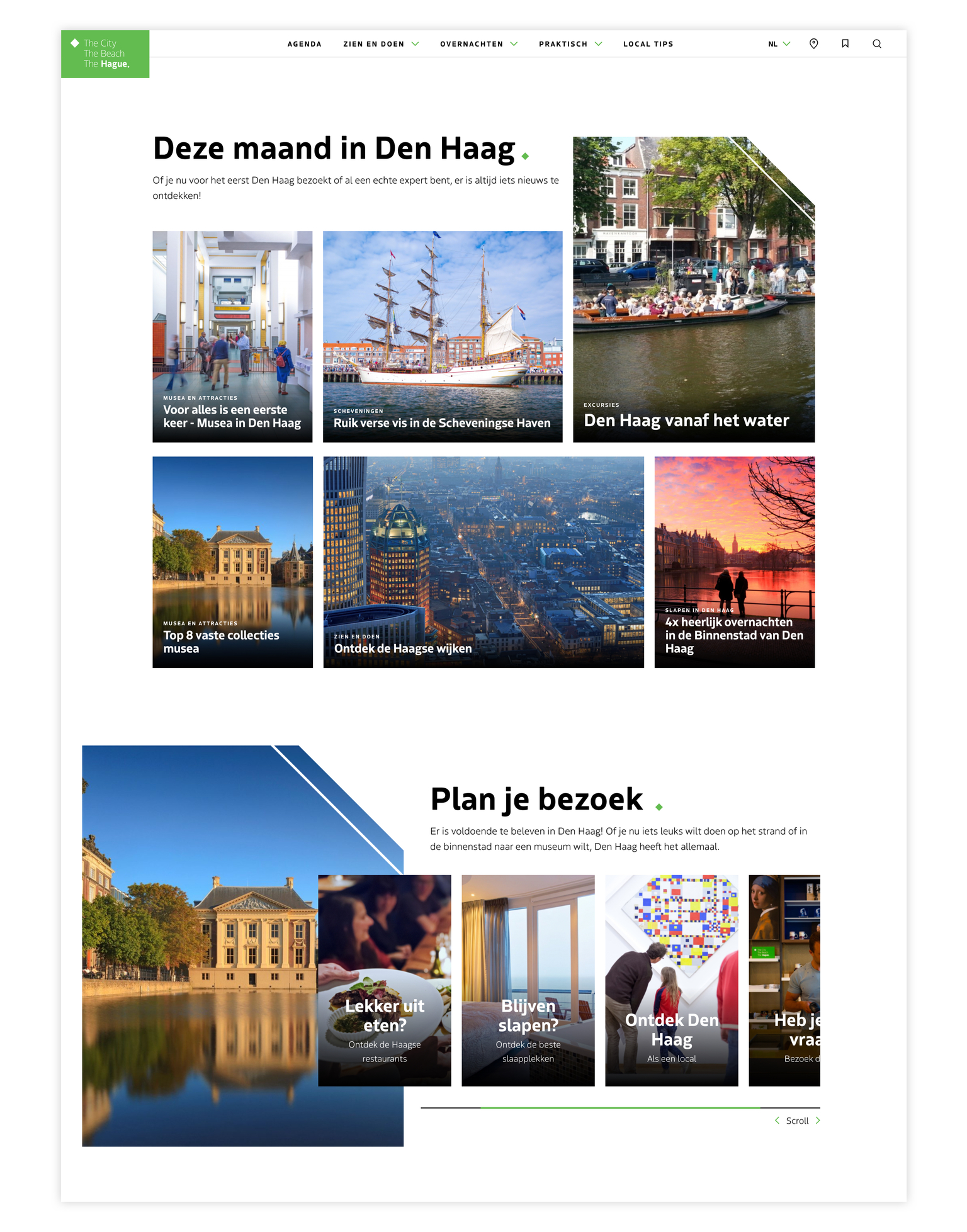 Overzichten artikelen en essentials homepage denhaag.com