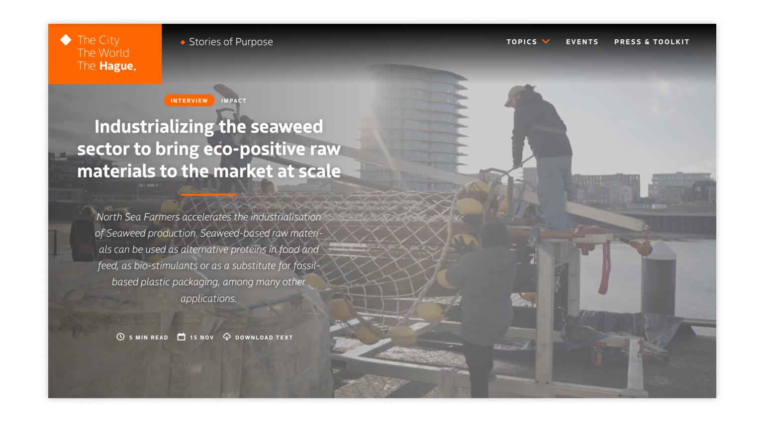 The Hague Stories of Purpose screenshot