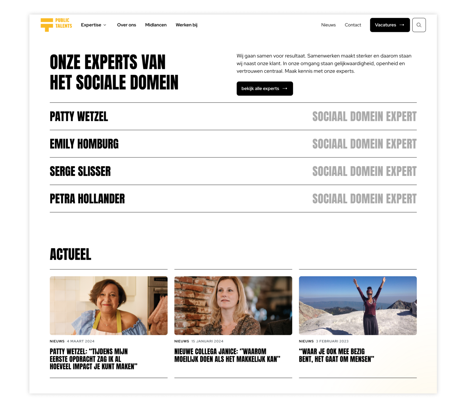 Nieuwe website voor House of Talents
