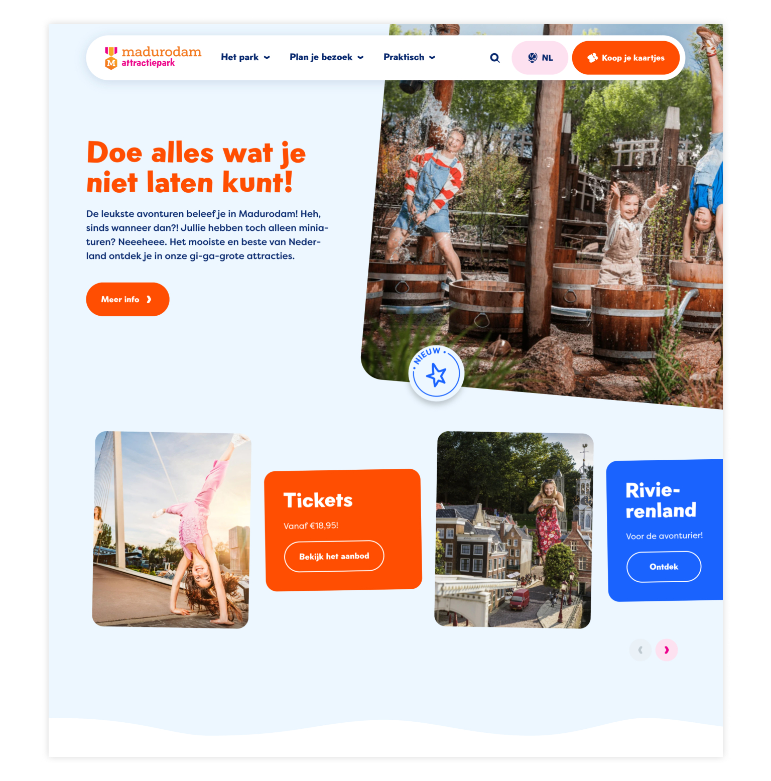 Screenshot homepagina Madurodam