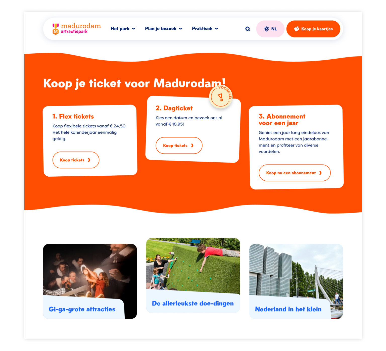 Screenshot Madurodam tickets kopen