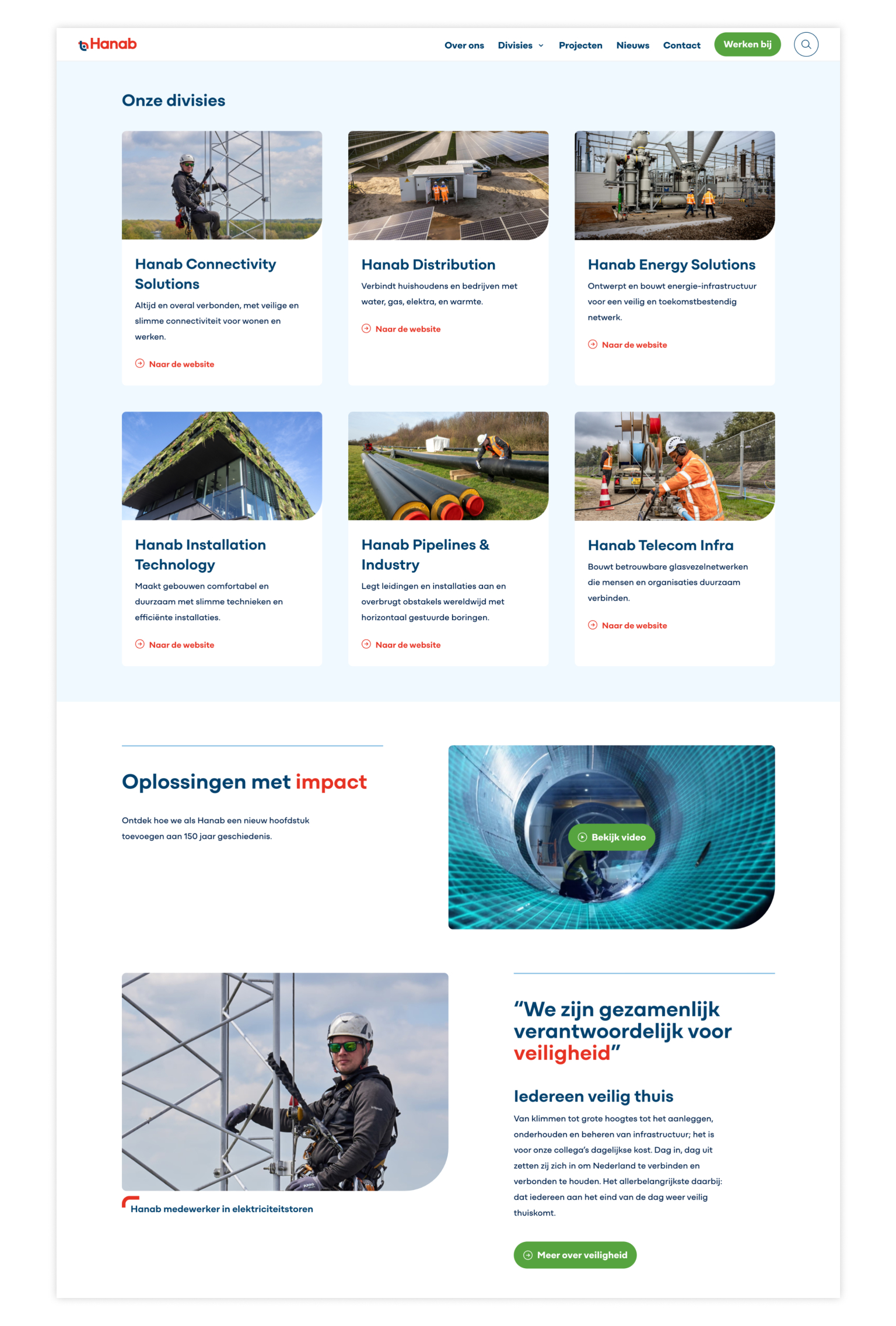 Screenshot website Hanab divisies