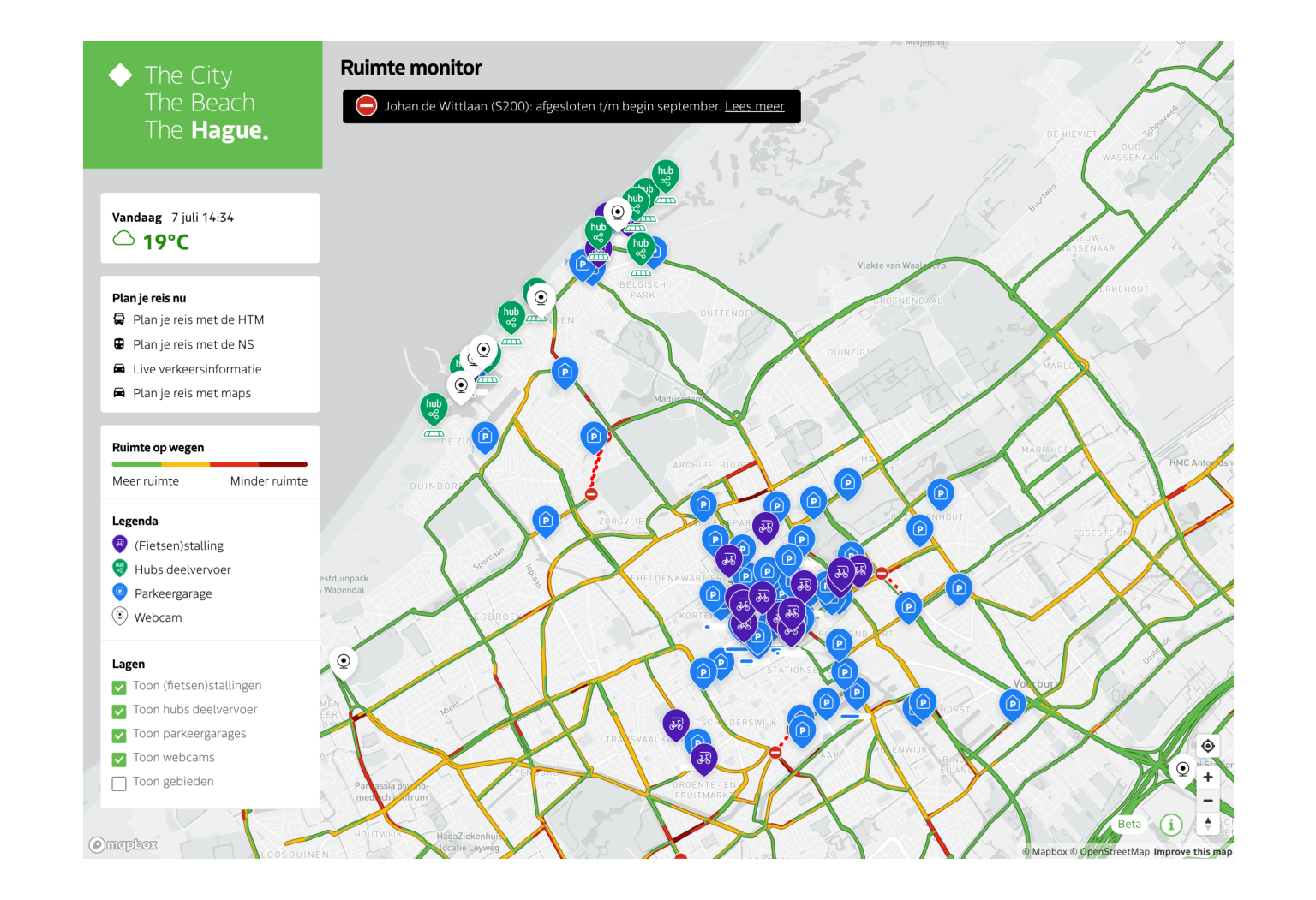 Screenshot Ruimtemonitor denhaag.com