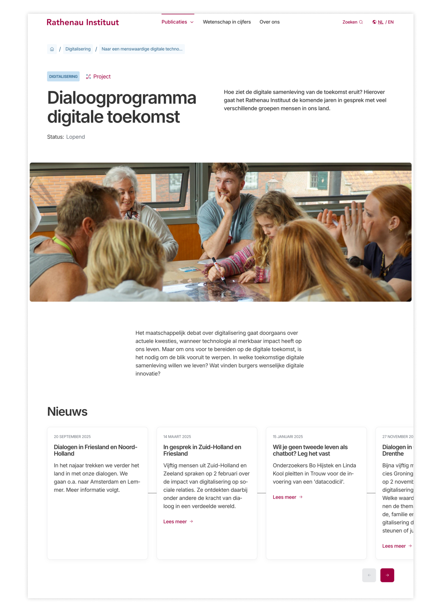 Screenshot breed categorie Rathenau