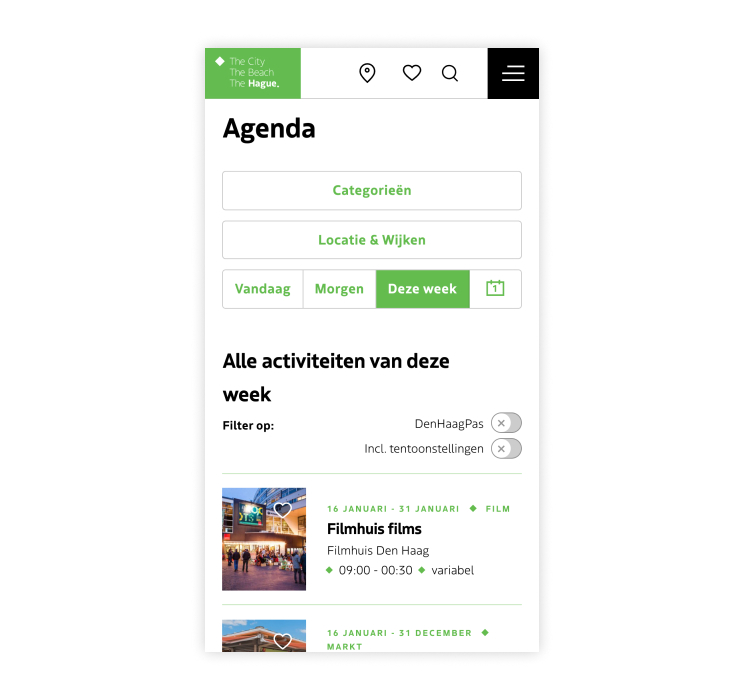 Foto pagina agenda Den Haag