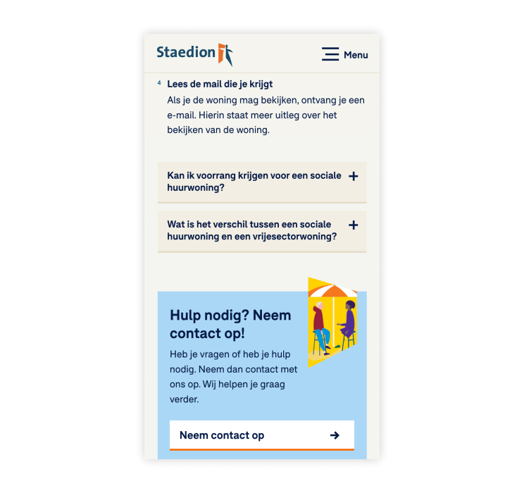 Staedion informatie sociale huurwoning