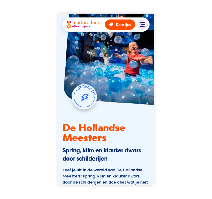 Screenshot mobiel De Hollandse Meesters