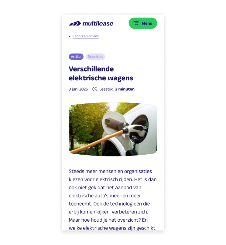 Artikel mobiele website Multilease