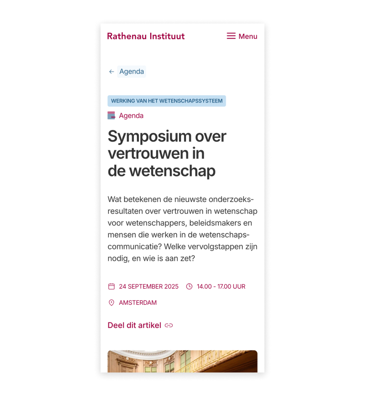 Screenshot agenda-item Rathenau.nl