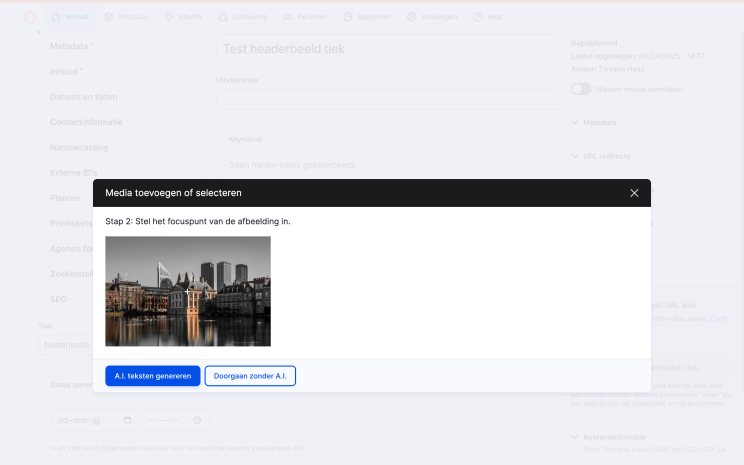 Beeldbank denhaag.com AI omschrijving genereren
