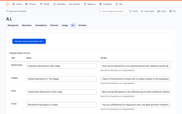 DAM beeldenbank AI beschrijvingen