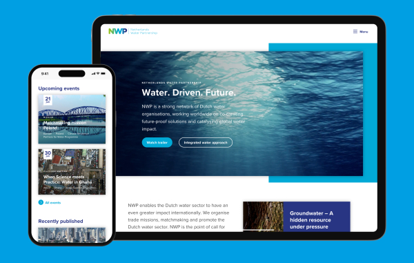 NWP website op iPad en iPhone