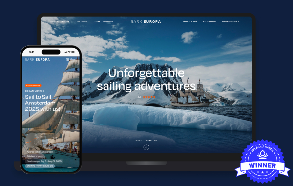 Bark EUROPA winnaar Splash award Design & UX