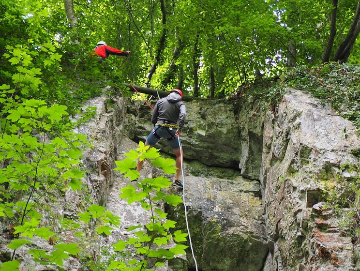 Abseilen Ardennen bekpek 2017