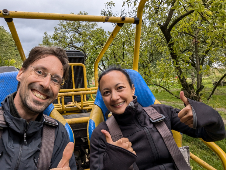 Paul en Magali in de buggy