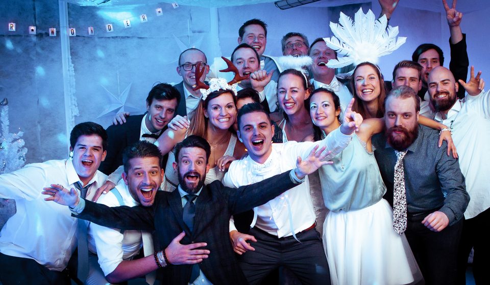 Groepsfoto kersfeest Flink 2018