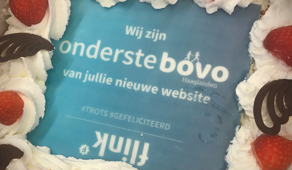 Taart voor livegang BOVO