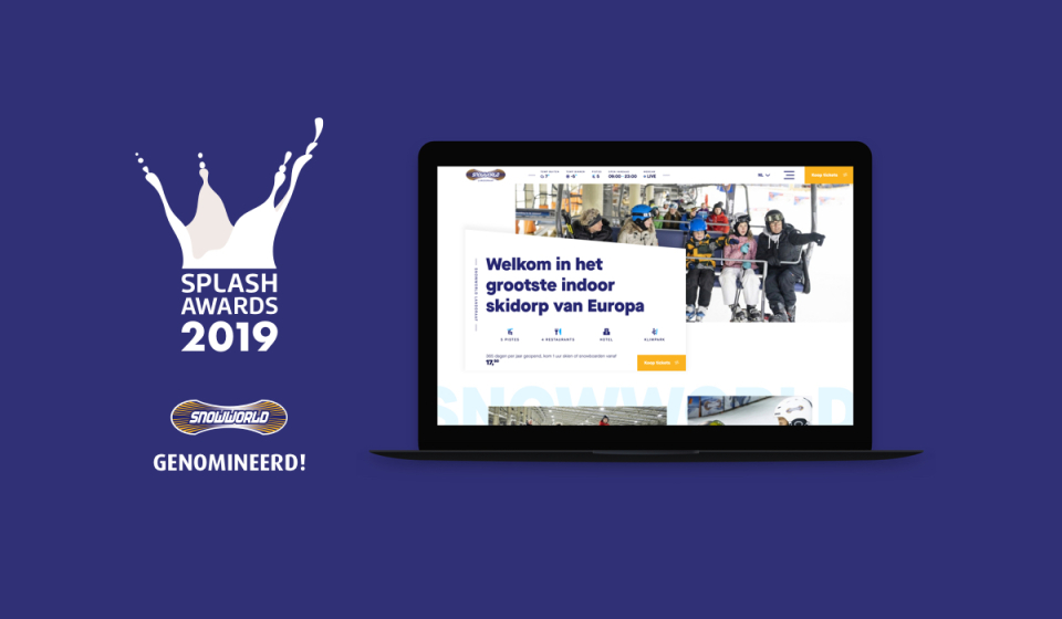 Flink met SnowWorld.com genomineerd voor Splash Awards 2019