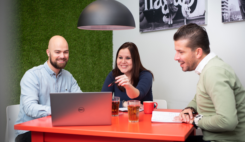 Werkoverleg bij Flink